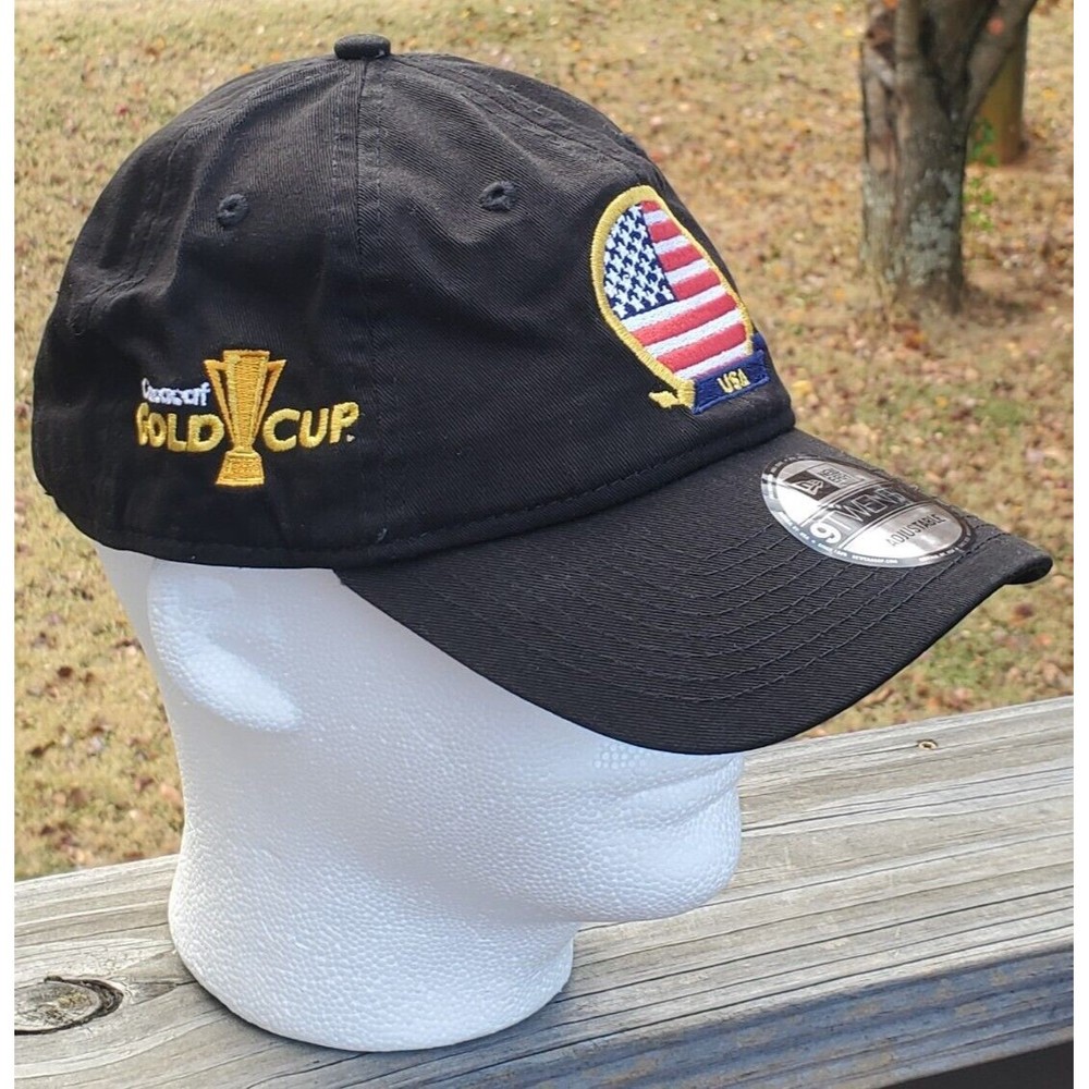 New Era Mens Black USMNT Gold Cup Team 9TWENTY Adjustable HatCap